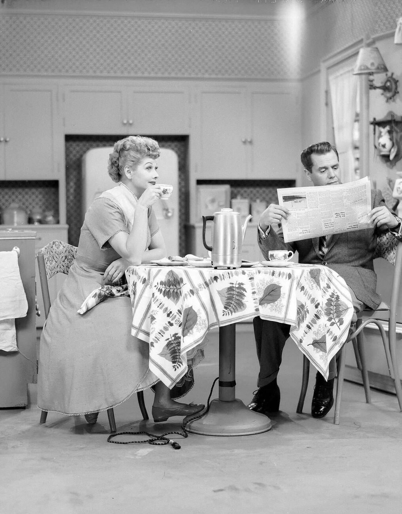 Lucille Ball And Desi Arnaz In &Amp;Quot;I Love Lucy&Amp;Quot;, 1951.
