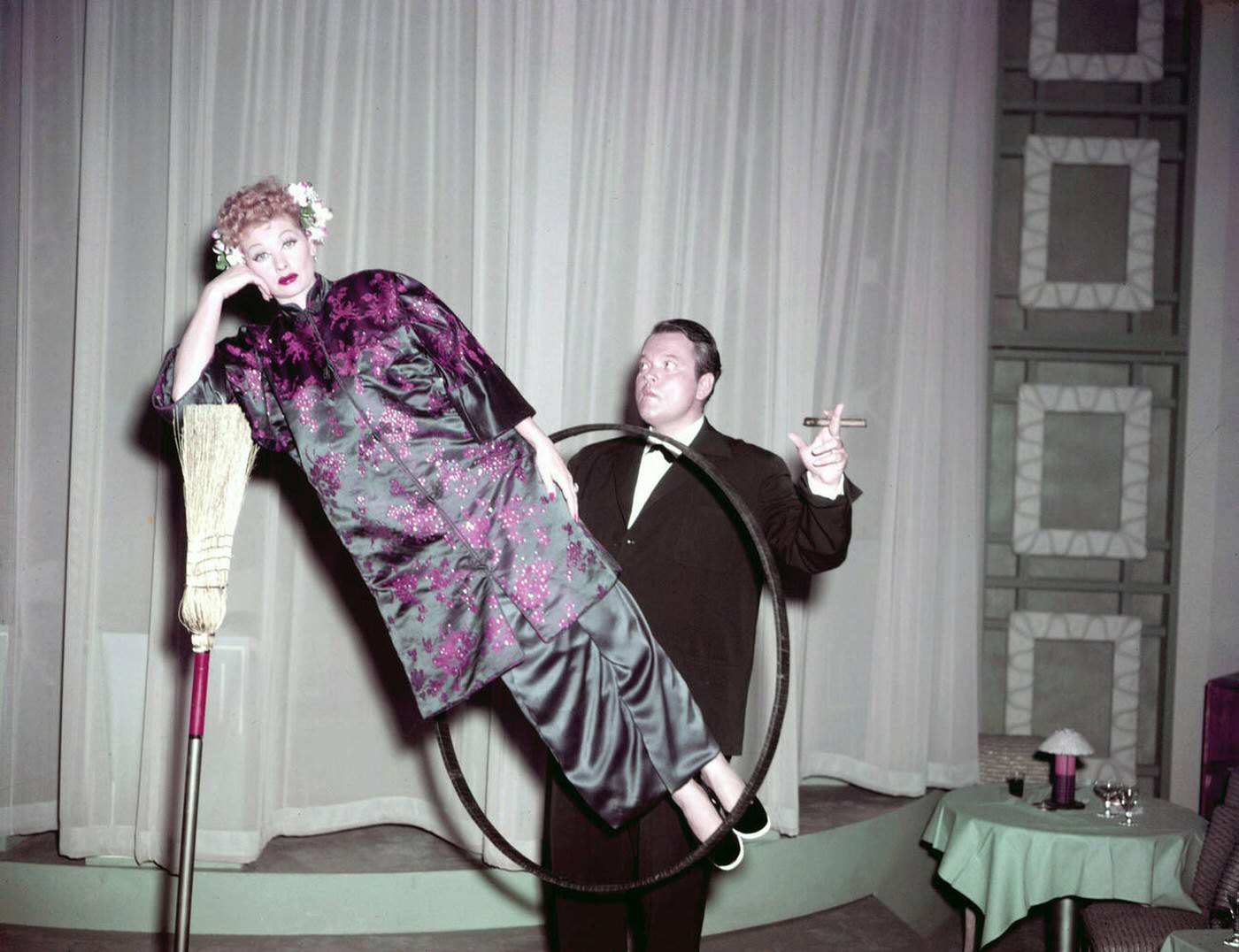 Lucille Ball And Orson Welles In &Amp;Quot;I Love Lucy&Amp;Quot;, 1956.