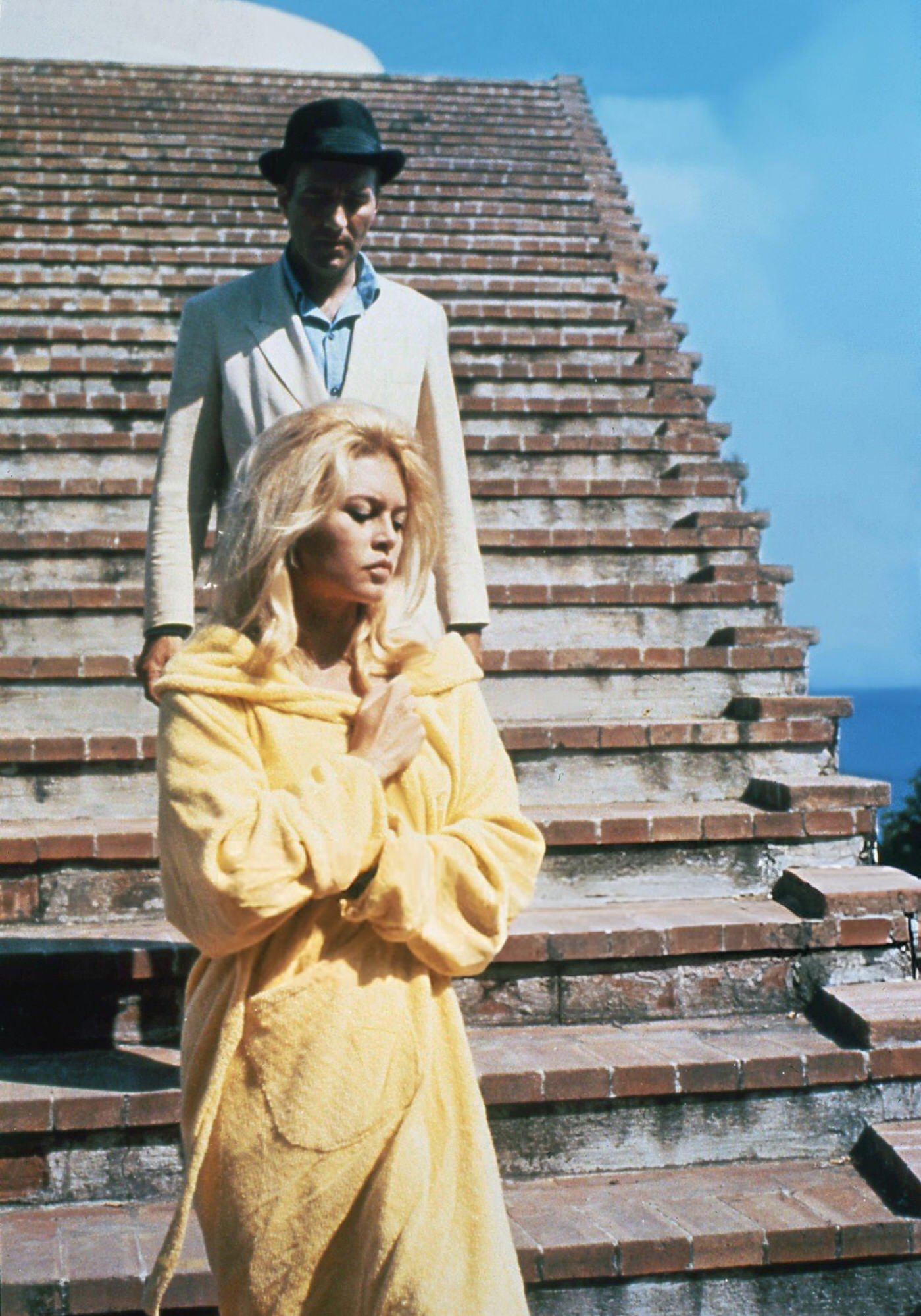 Michel Piccoli And Brigitte Bardot On The Set Of &Amp;Quot;Le Mepris&Amp;Quot; (&Amp;Quot;Contempt&Amp;Quot;), 1963.