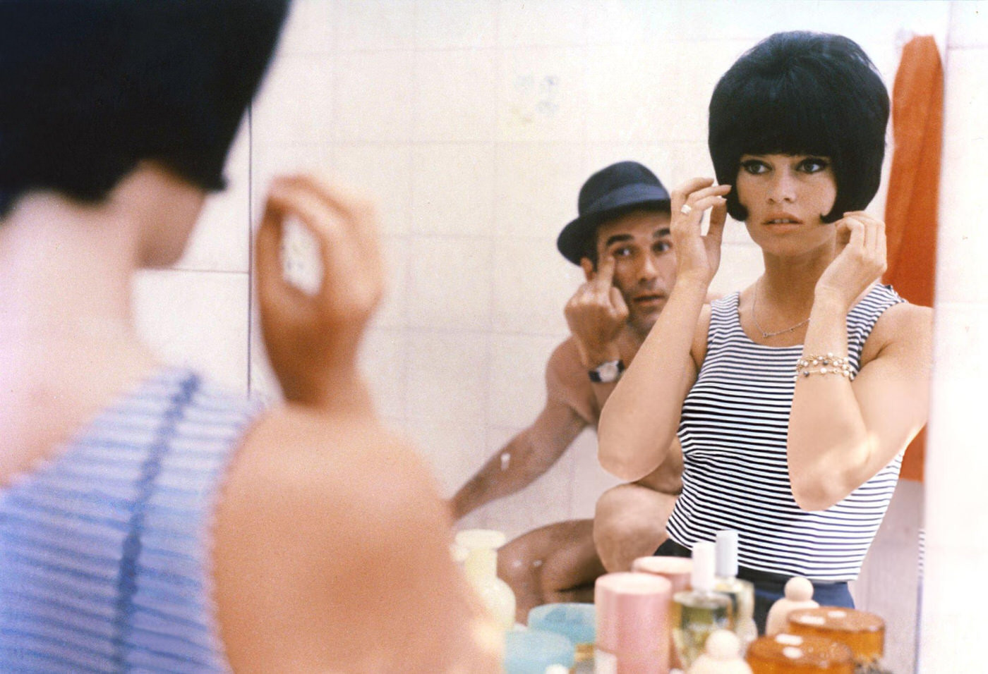 Michel Piccoli And Brigitte Bardot On The Set Of &Amp;Quot;Le Mepris&Amp;Quot; (&Amp;Quot;Contempt&Amp;Quot;), 1963.