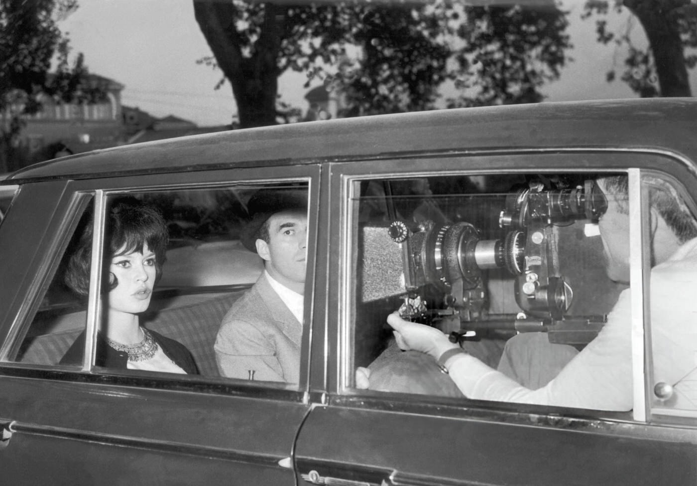 Michel Piccoli And Brigitte Bardot Begin Shooting For 'Le Mépris' Under The Direction Of Jean-Luc Godard, Rome, 1963.