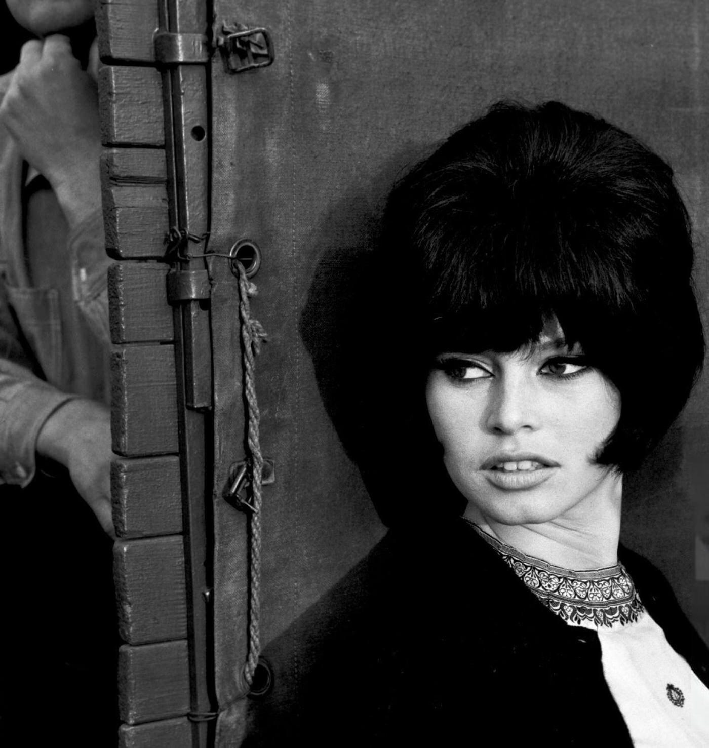 Brigitte Bardot Wearing A Black Wig On The Set Of Jean-Luc Godard'S 'Le Mépris' In Italy, 1963.