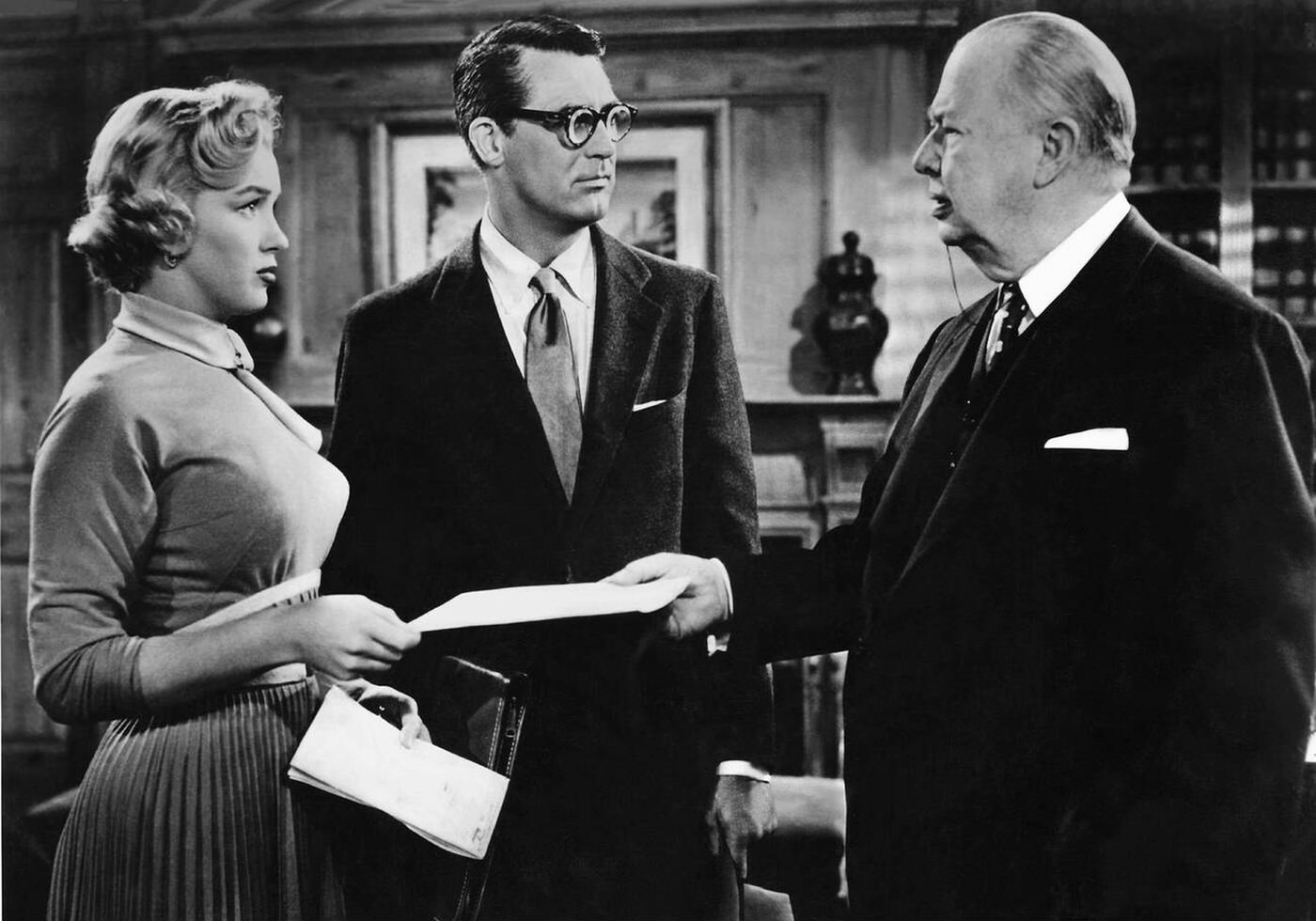 Marilyn Monroe, Cary Grant And Charles Coburn In 'Monkey Business', 1952.