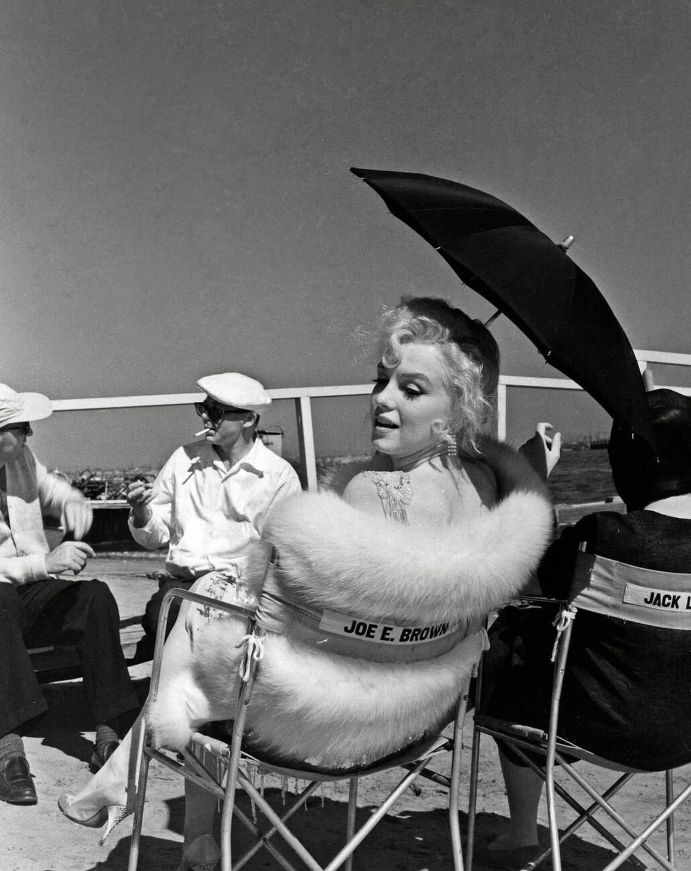 Billy Wilder And Marilyn Monroe During The Making Of &Amp;Quot;Some Like It Hot&Amp;Quot;, 1959.