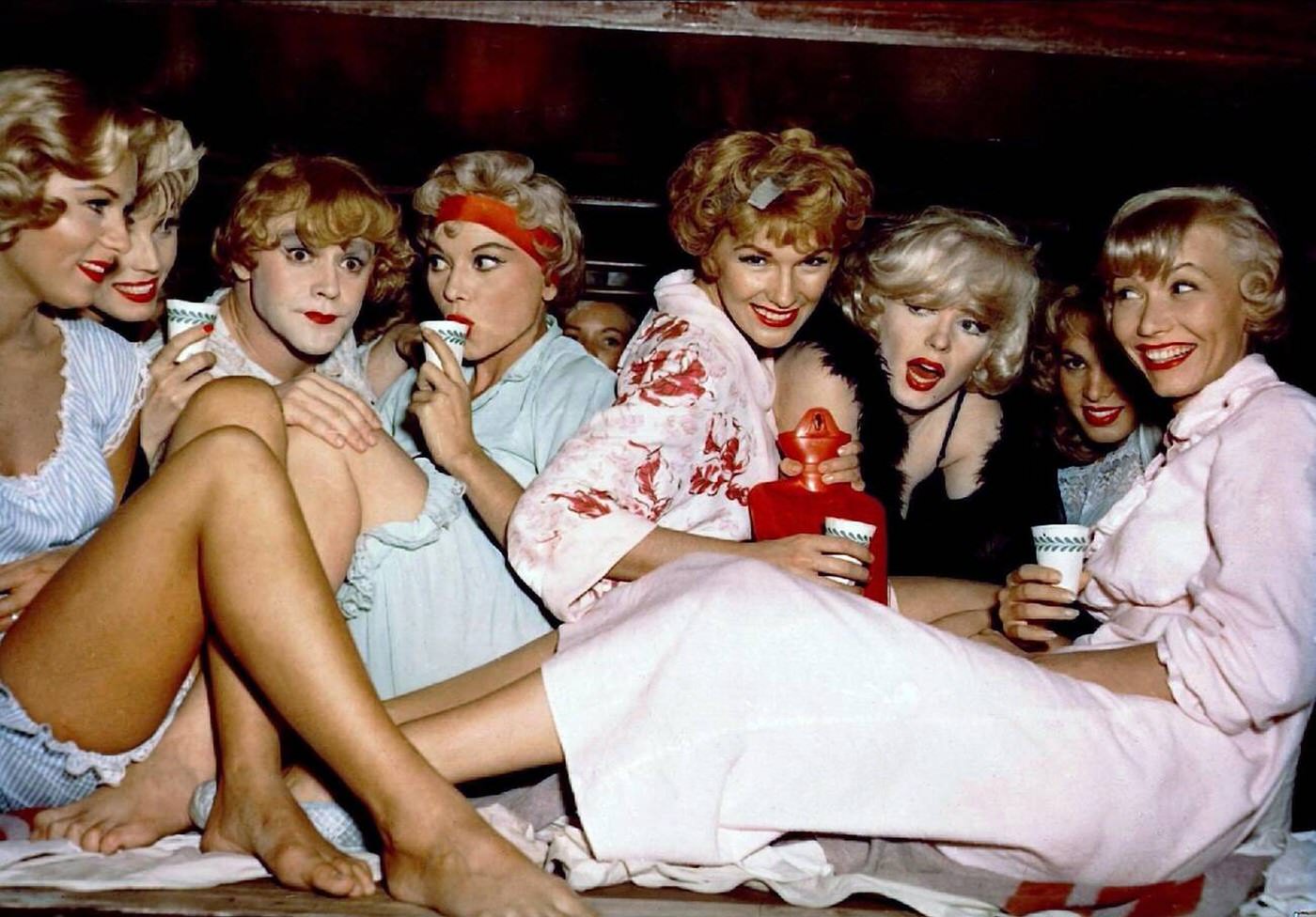 Jack Lemmon And Marilyn Monroe In &Amp;Quot;Some Like It Hot&Amp;Quot;, 1959.