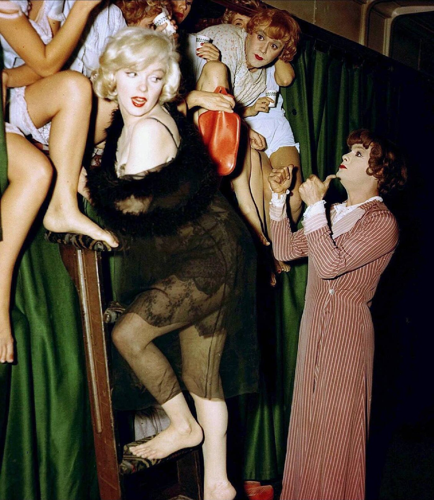 Marilyn Monroe, Jack Lemmon, And Tony Curtis In &Amp;Quot;Some Like It Hot&Amp;Quot;, 1959.