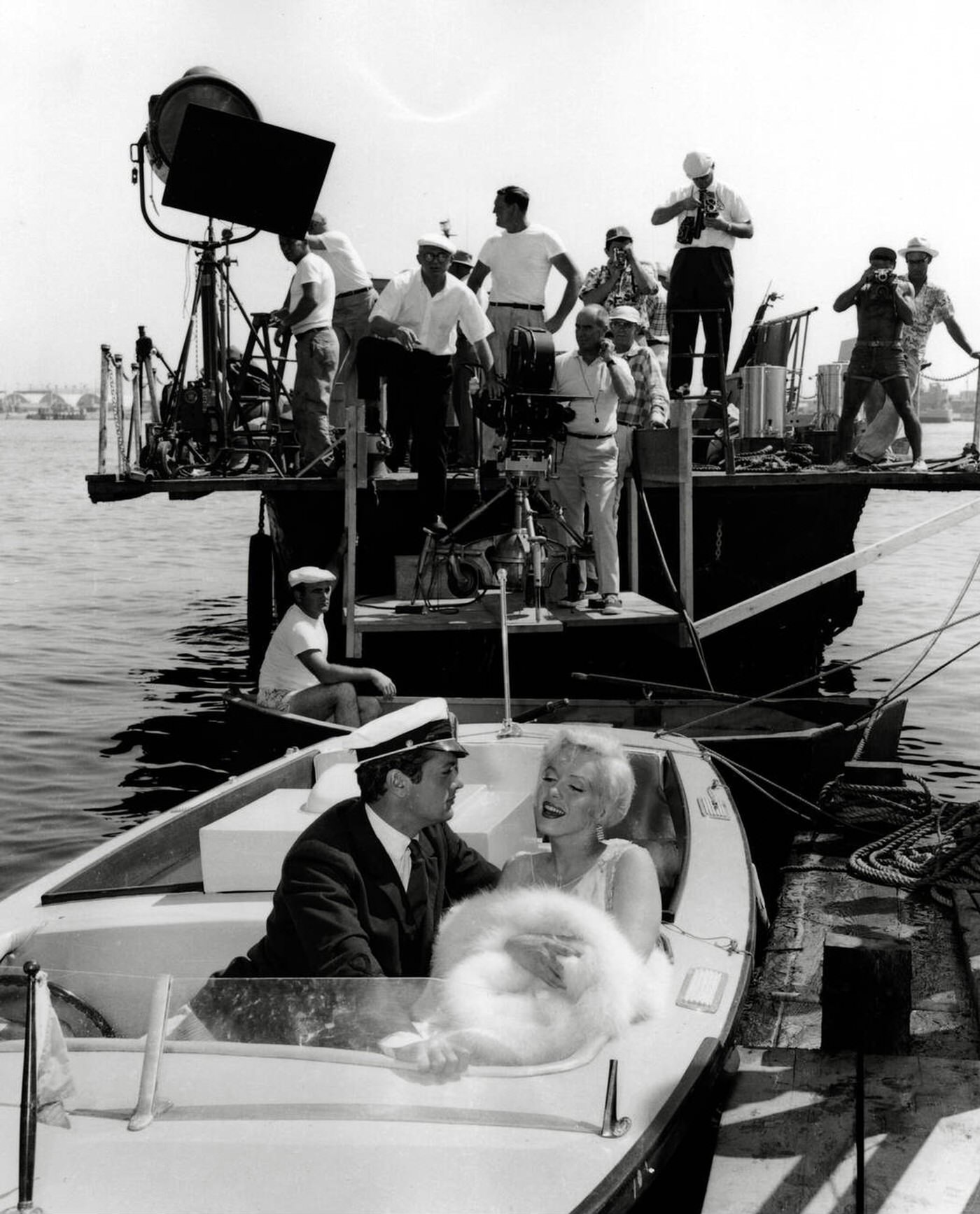 Tony Curtis, Marilyn Monroe, And Billy Wilder During The Making Of &Amp;Quot;Some Like It Hot&Amp;Quot;, 1959.