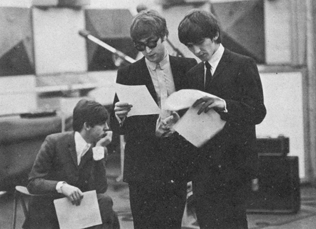 The Beatles Recording A Song.