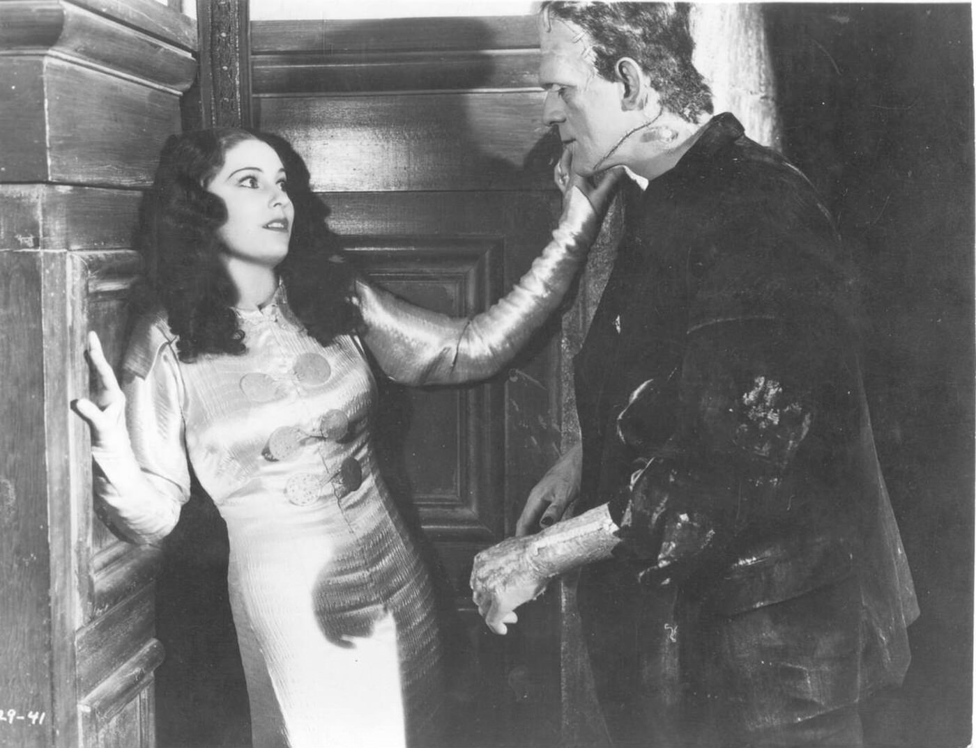 Valerie Hobson And Boris Karloff In 'Bride Of Frankenstein', 1935.