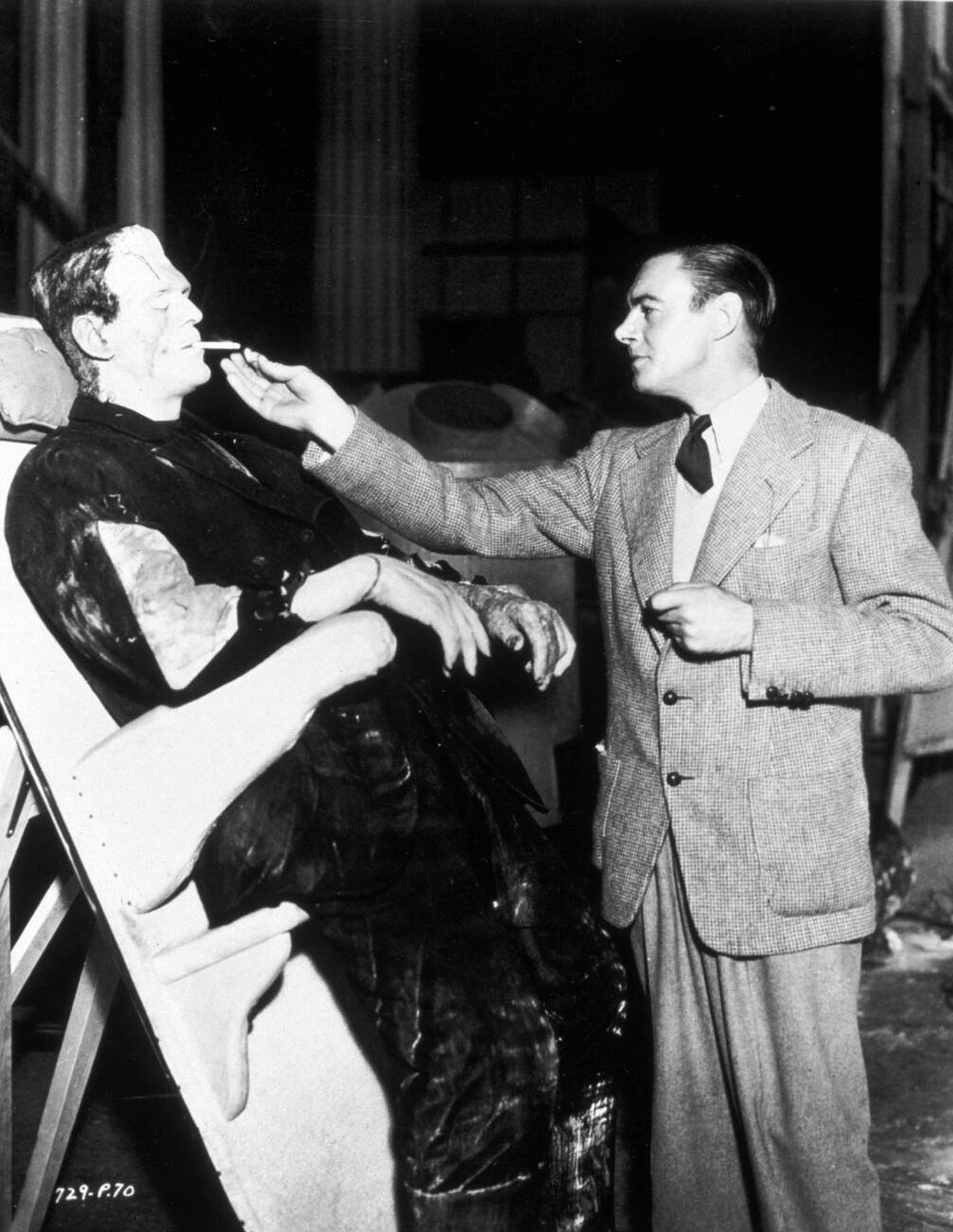 Colin Clive And Boris Karloff In 'Bride Of Frankenstein', 1935.