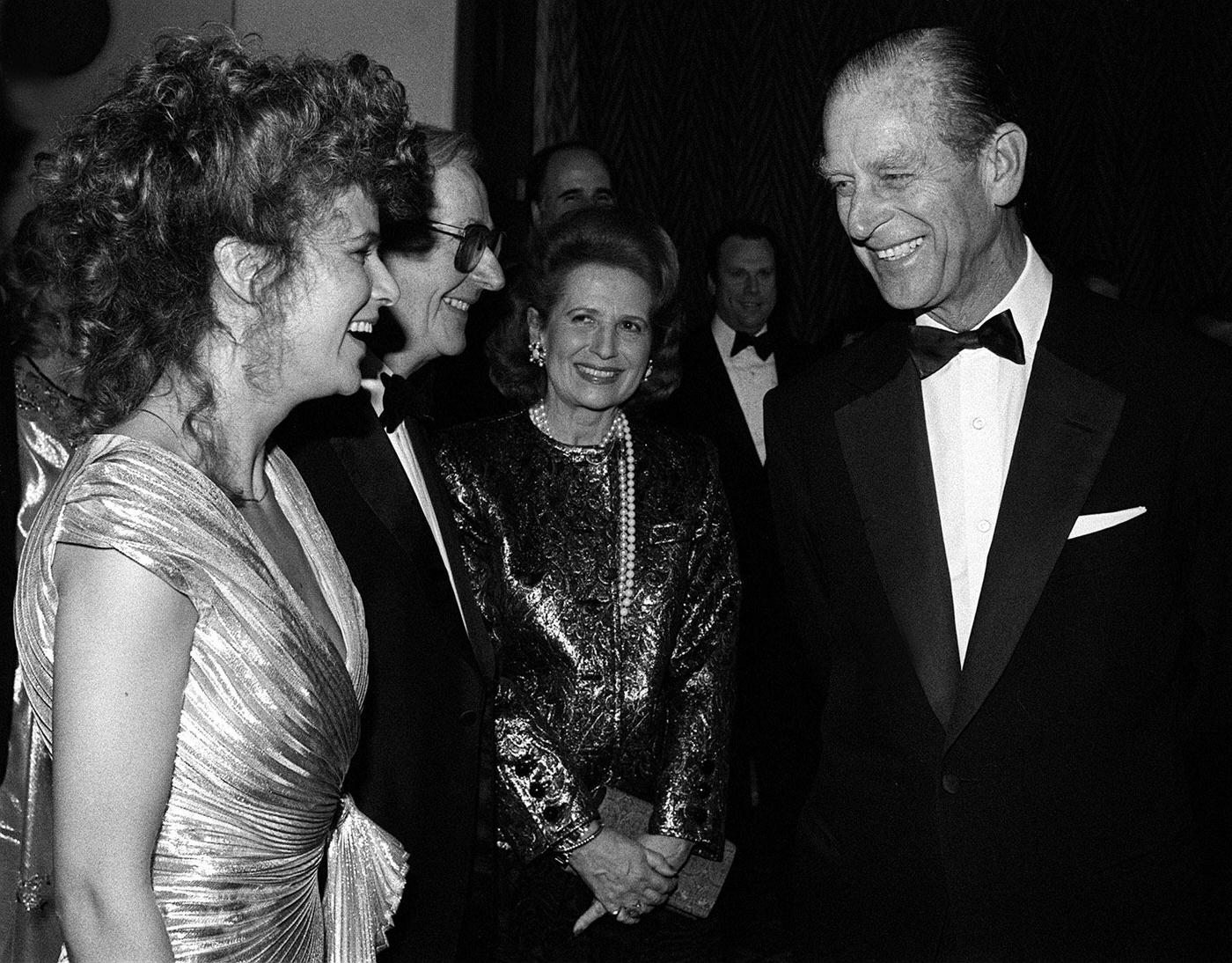 Prince Philip Talking To Julie Walters, The Star Of ‘Educating Rita’, At The Film’s Premiere, 1983.