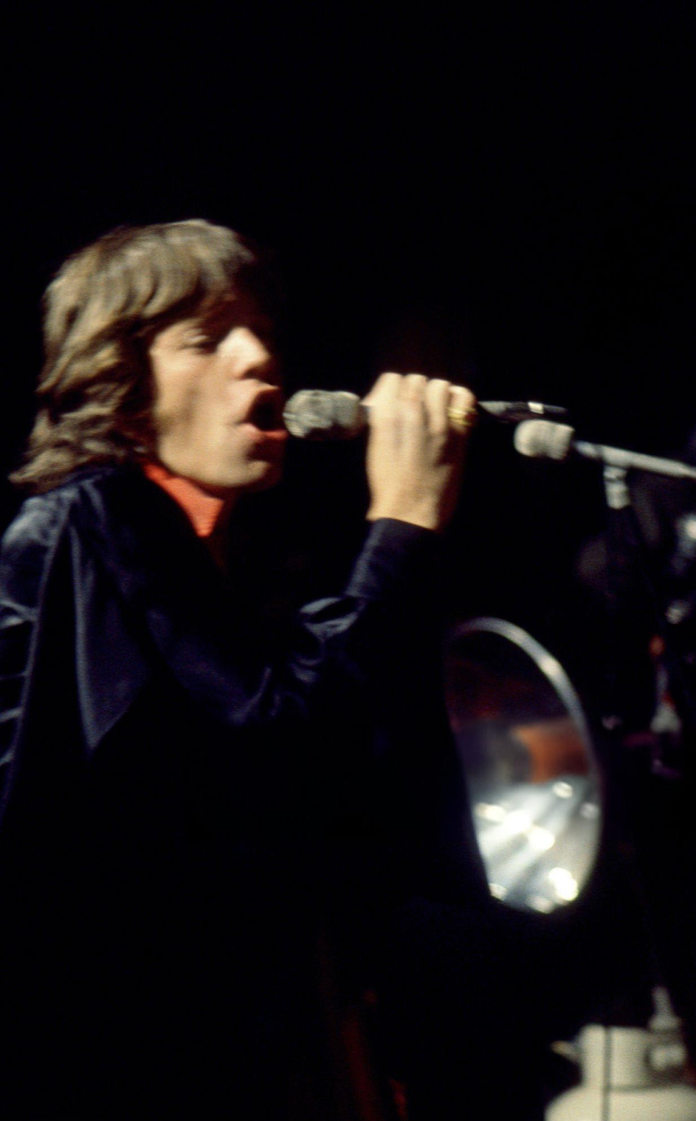 Mick Jagger Singing On Stage At The Altamont Free Concert, 1969.