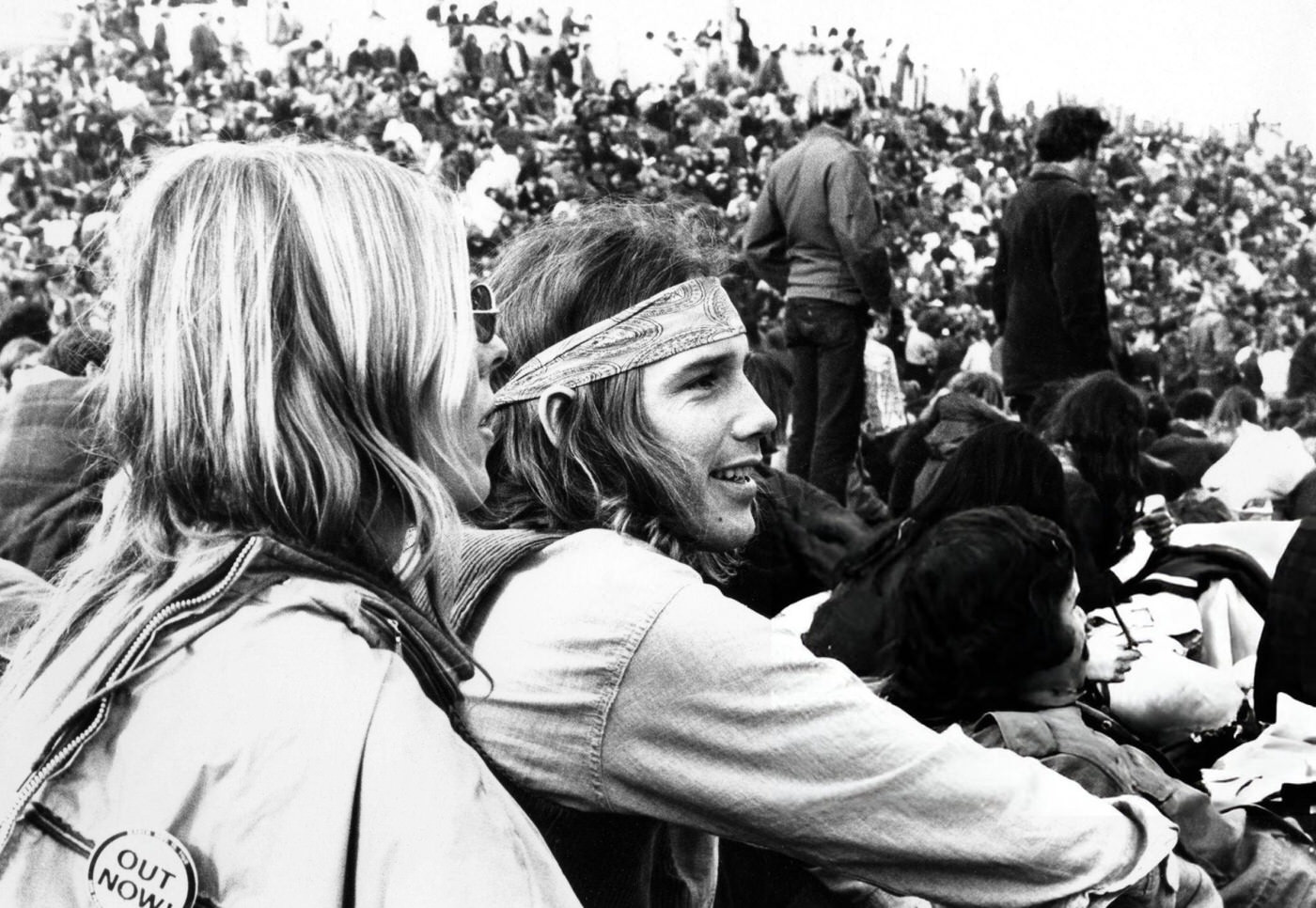 Rock Music Fans At The Altamont Free Concert, 1969.