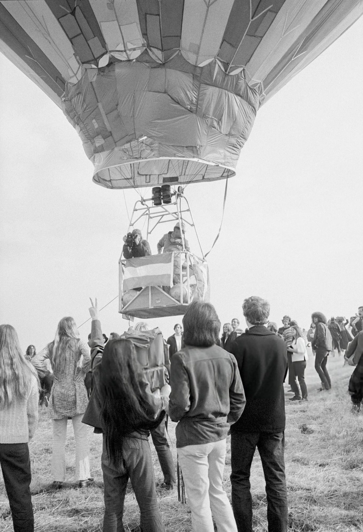 A Hot Air Balloon Taking Off At The Altamont Free Concert, 1969.