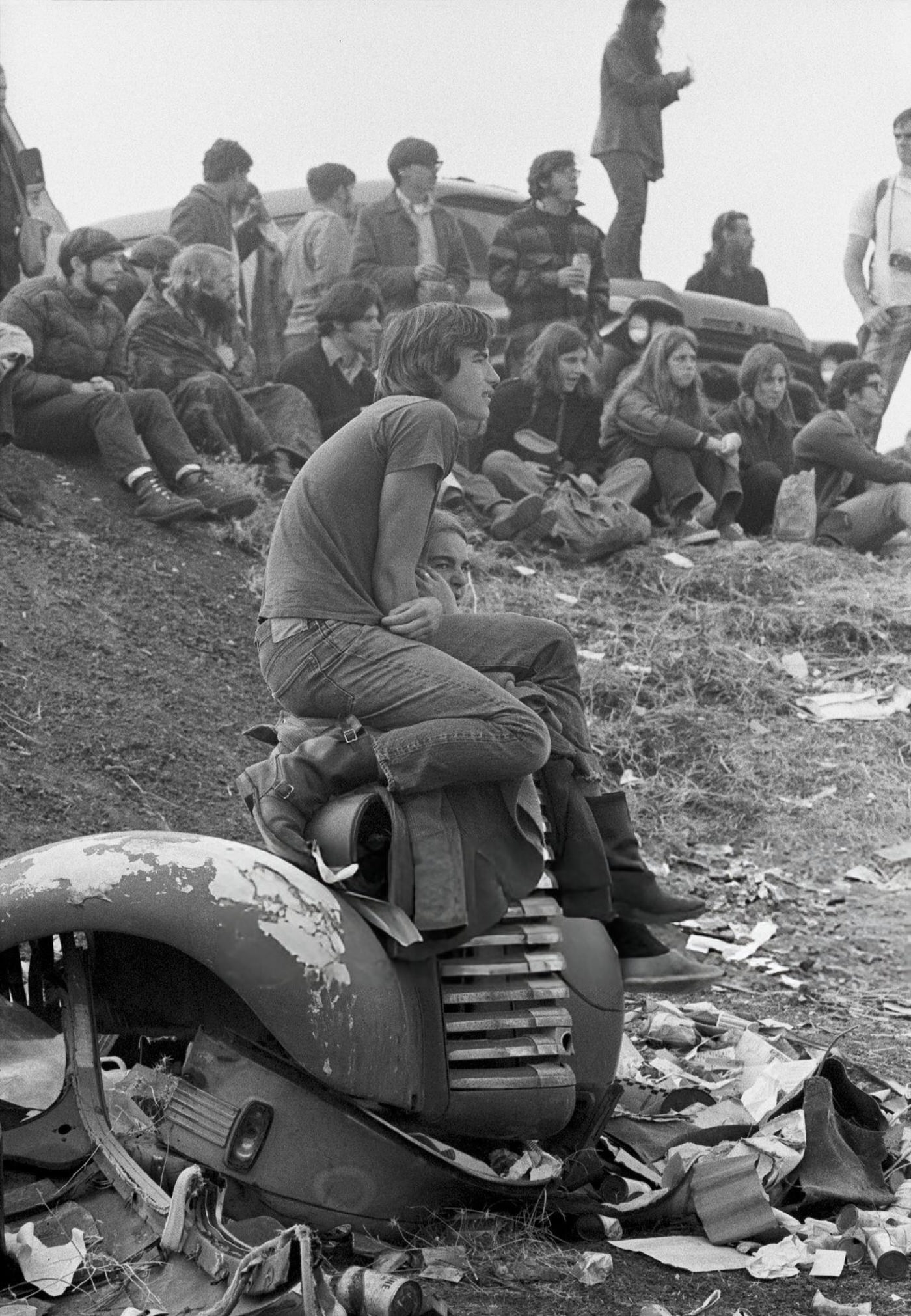A Couple Resting At The Altamont Free Concert, 1969.