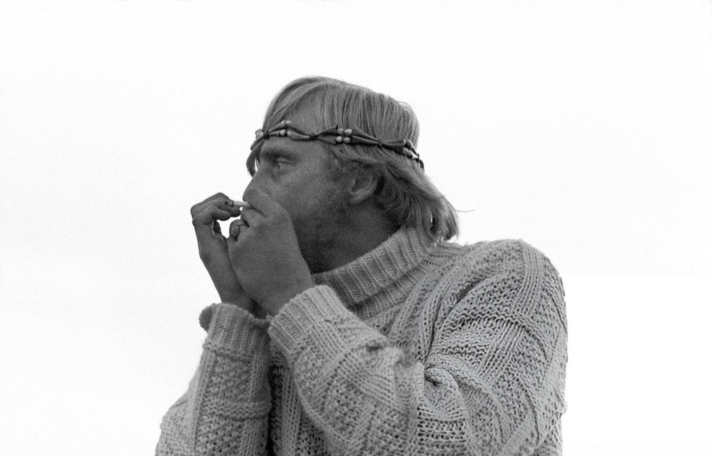 A Man Playing The Harmonica At The Altamont Free Concert, 1969.