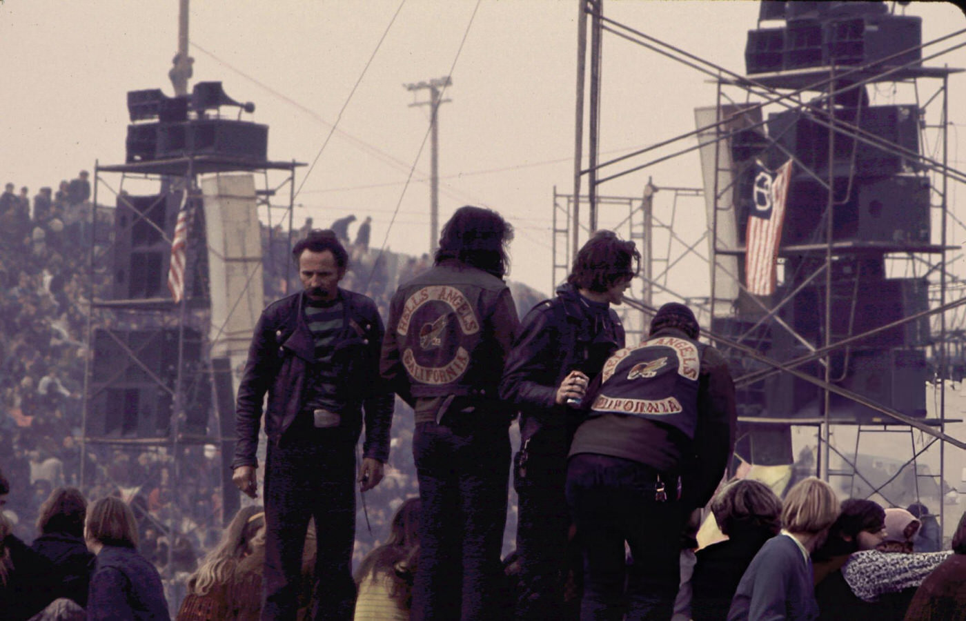 The Hells Angels At The Altamont Free Concert, 1969.