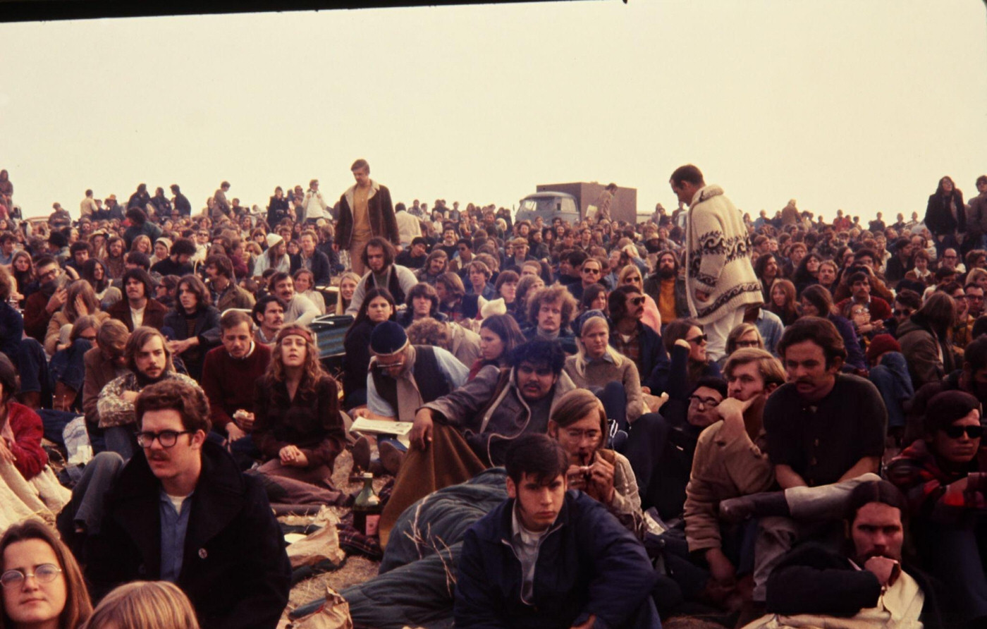 A Hillside View Of The Altamont Free Concert, 1969.