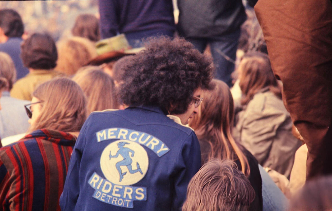 A Motorcyclist At The Altamont Free Concert, 1969.