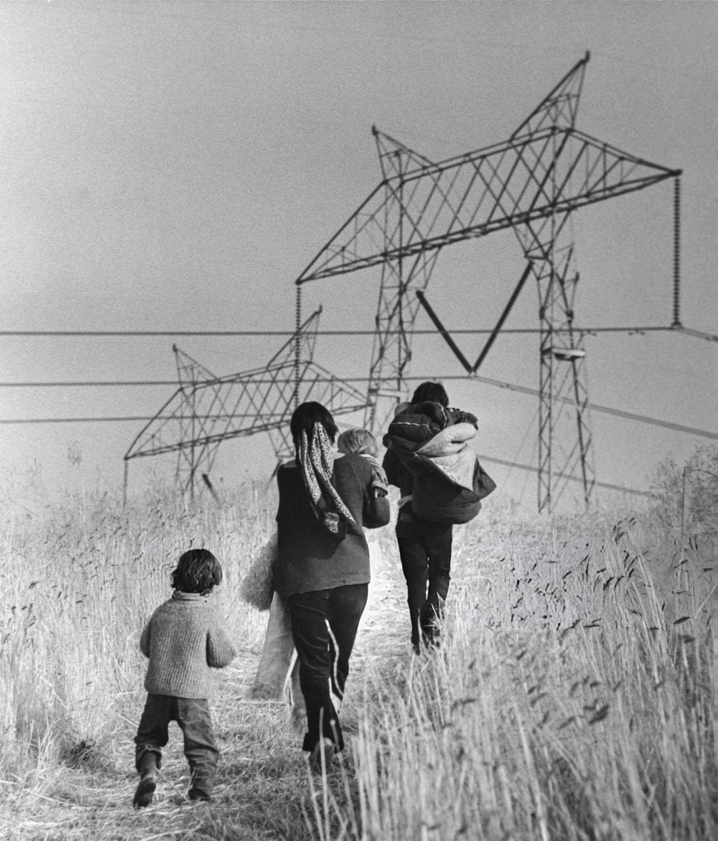 A Family Hiking To The Altamont Free Concert, 1969.