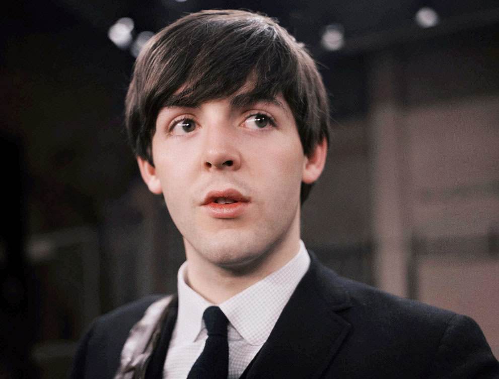 Paul Mccartney On The Set Of The Ed Sullivan Show With The Beatles, February 9, 1964.