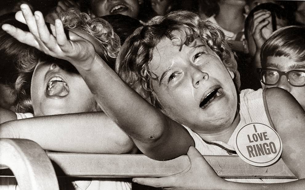 A Fan Pleads Unsuccessfully With A Policeman To Carry Her Fan Button To Ringo Starr At Two Indiana State Fair Shows In Indianapolis, September 4, 1964.