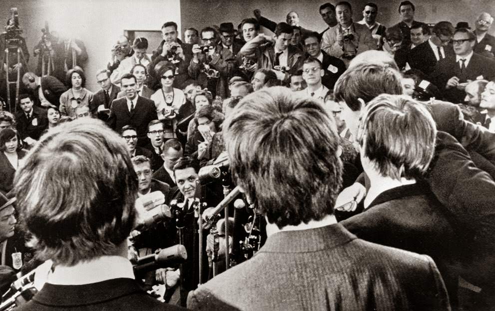 The Beatles Face The Media On Their Arrival In New York, February 7, 1964.