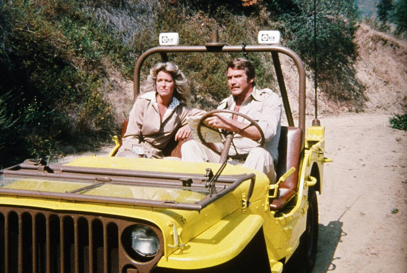 Farrah Fawcett And Lee Majors In The Six Million Dollar Man, 1975.
