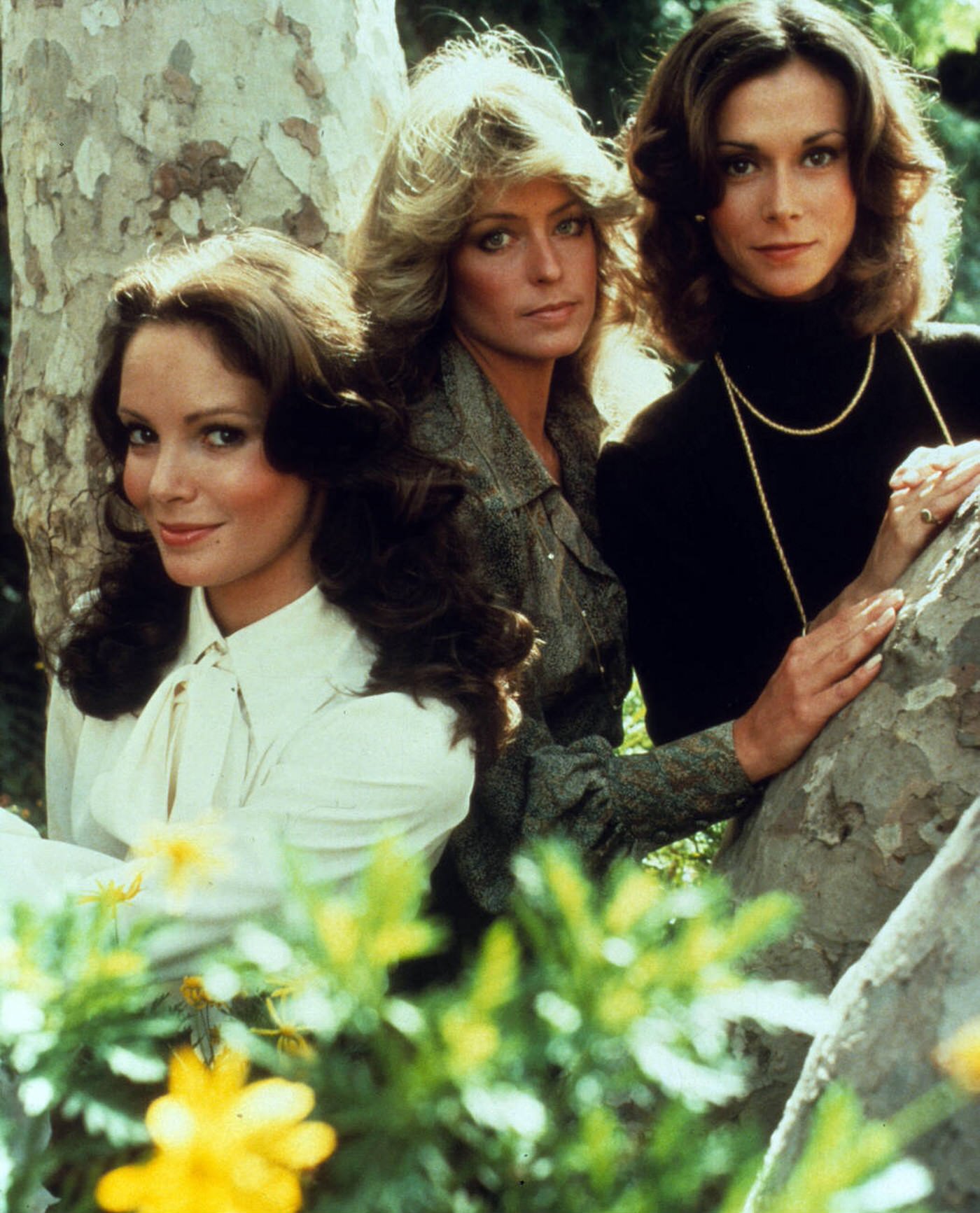 Farrah Fawcett, Kate Jackson, And Jaclyn Smith In Charlie'S Angels, 1976.