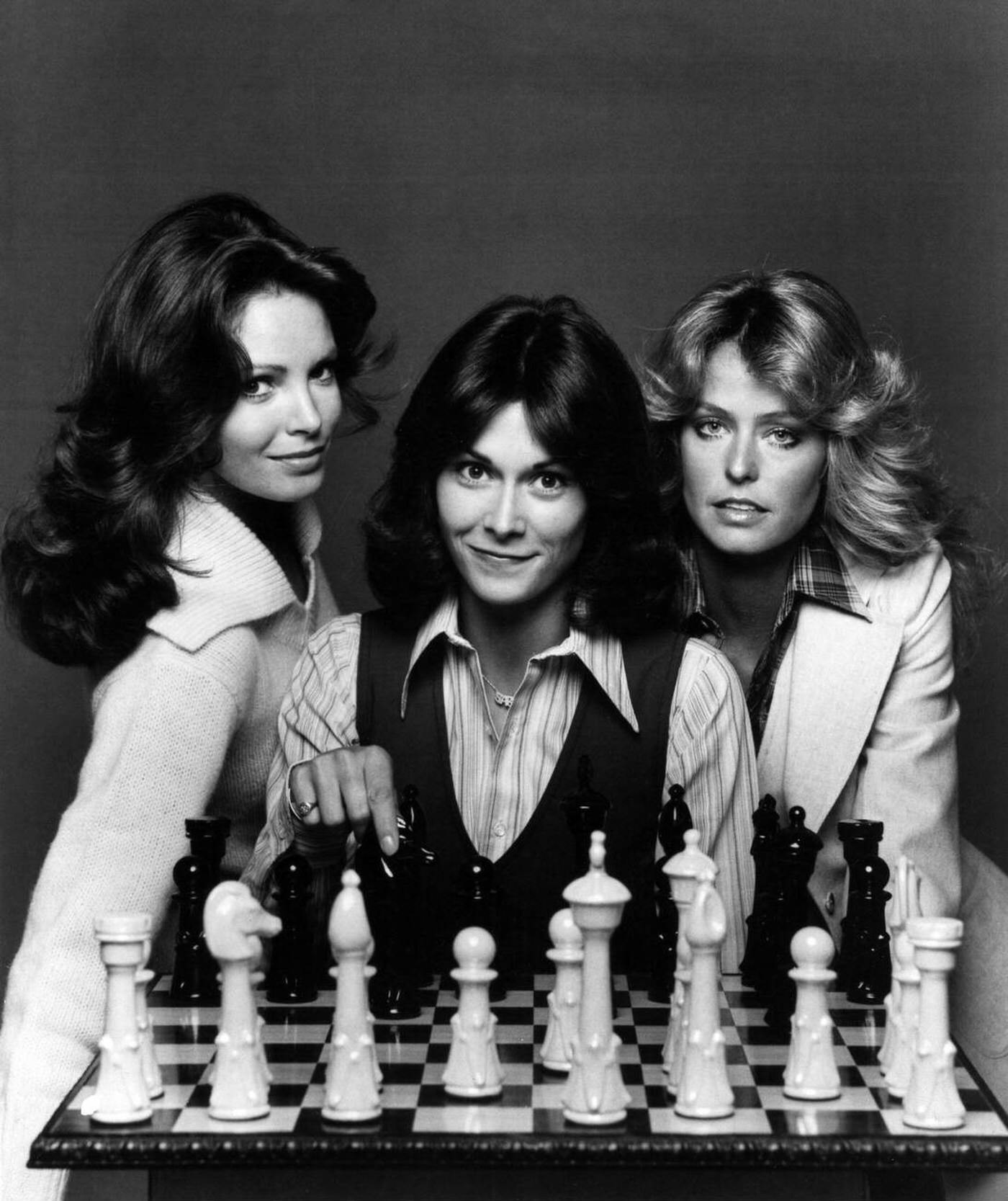 Farrah Fawcett, Jaclyn Smith, And Kate Jackson In Charlie'S Angels, 1976.