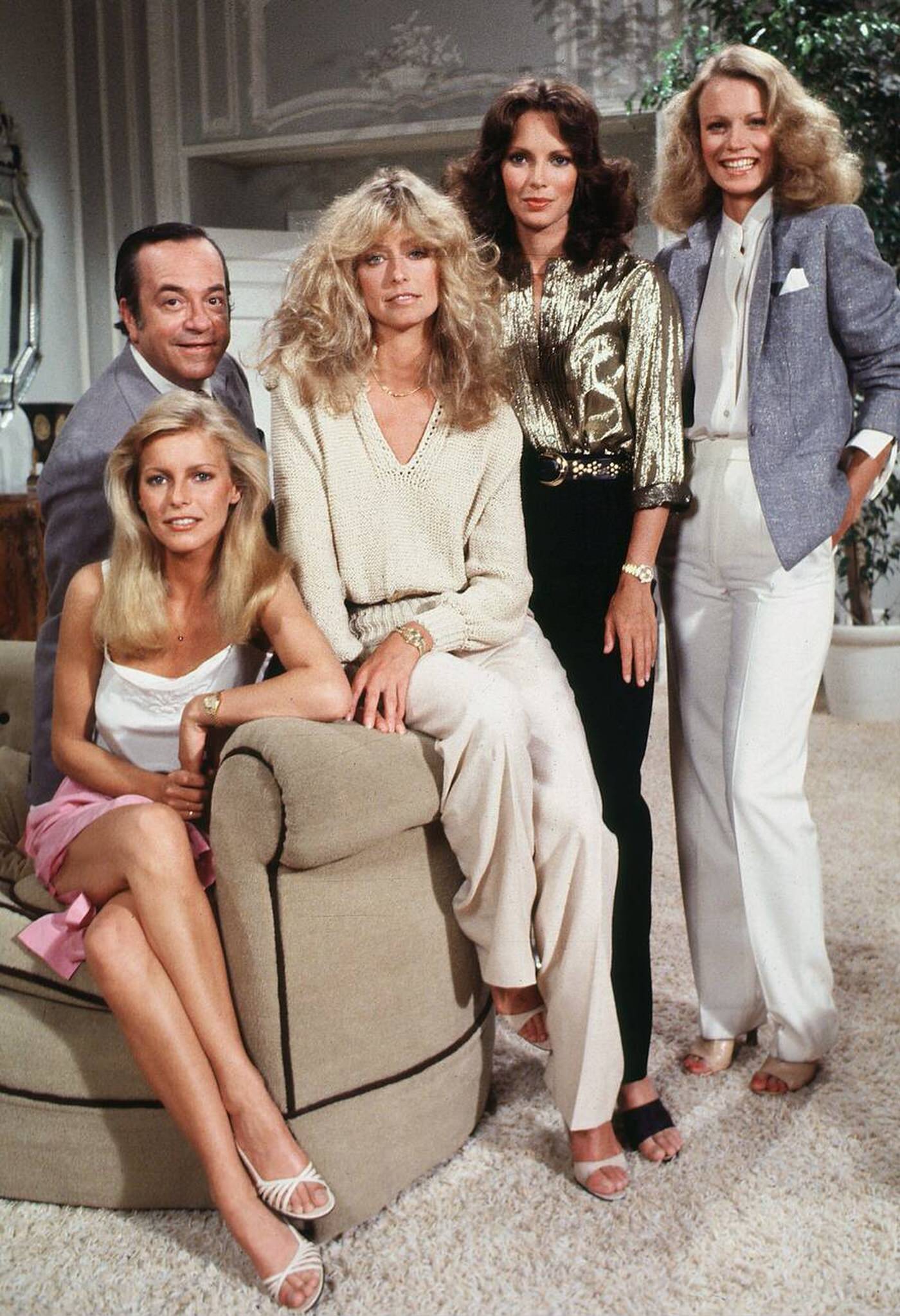 Cheryl Ladd, David Doyle, Farrah Fawcett, Jacklyn Smith, And Shelley Hack In Charlie'S Angels, 1976.