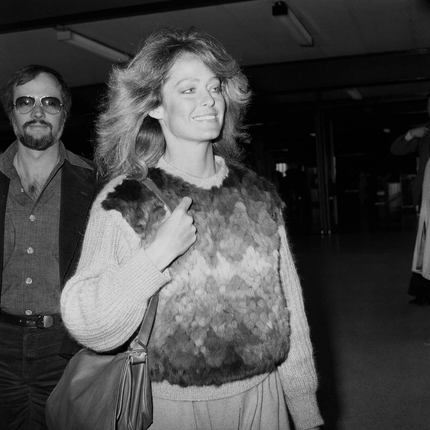 Farrah Fawcett At Heathrow Airport, 1978.