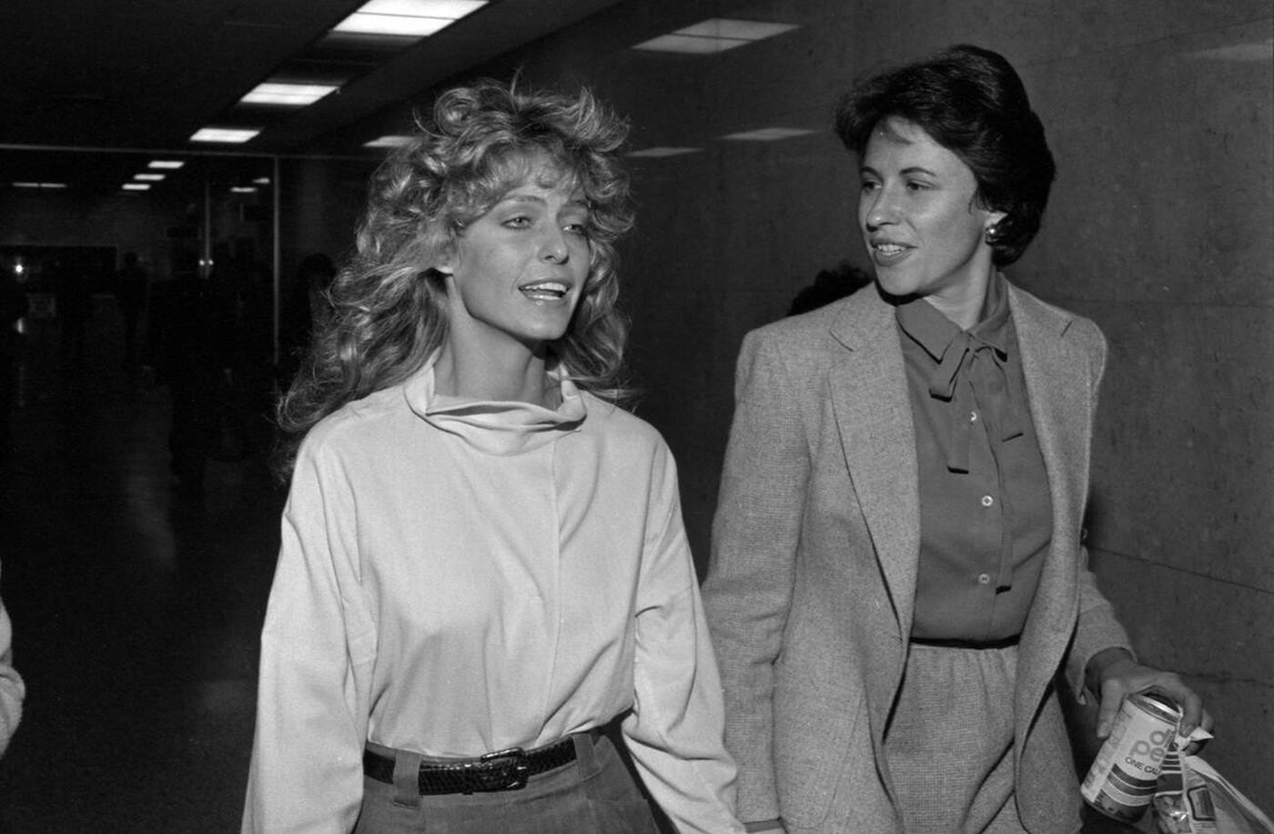Farrah Fawcett Seen In Divorce Court, 1982.