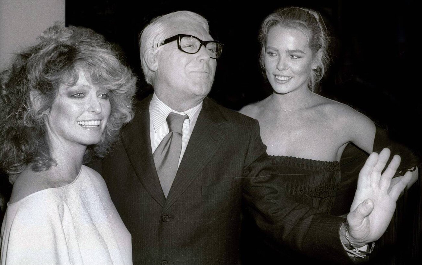 Farrah Fawcett, Cary Grant, And Margeaux Hemingway At Studio 54, 1986.