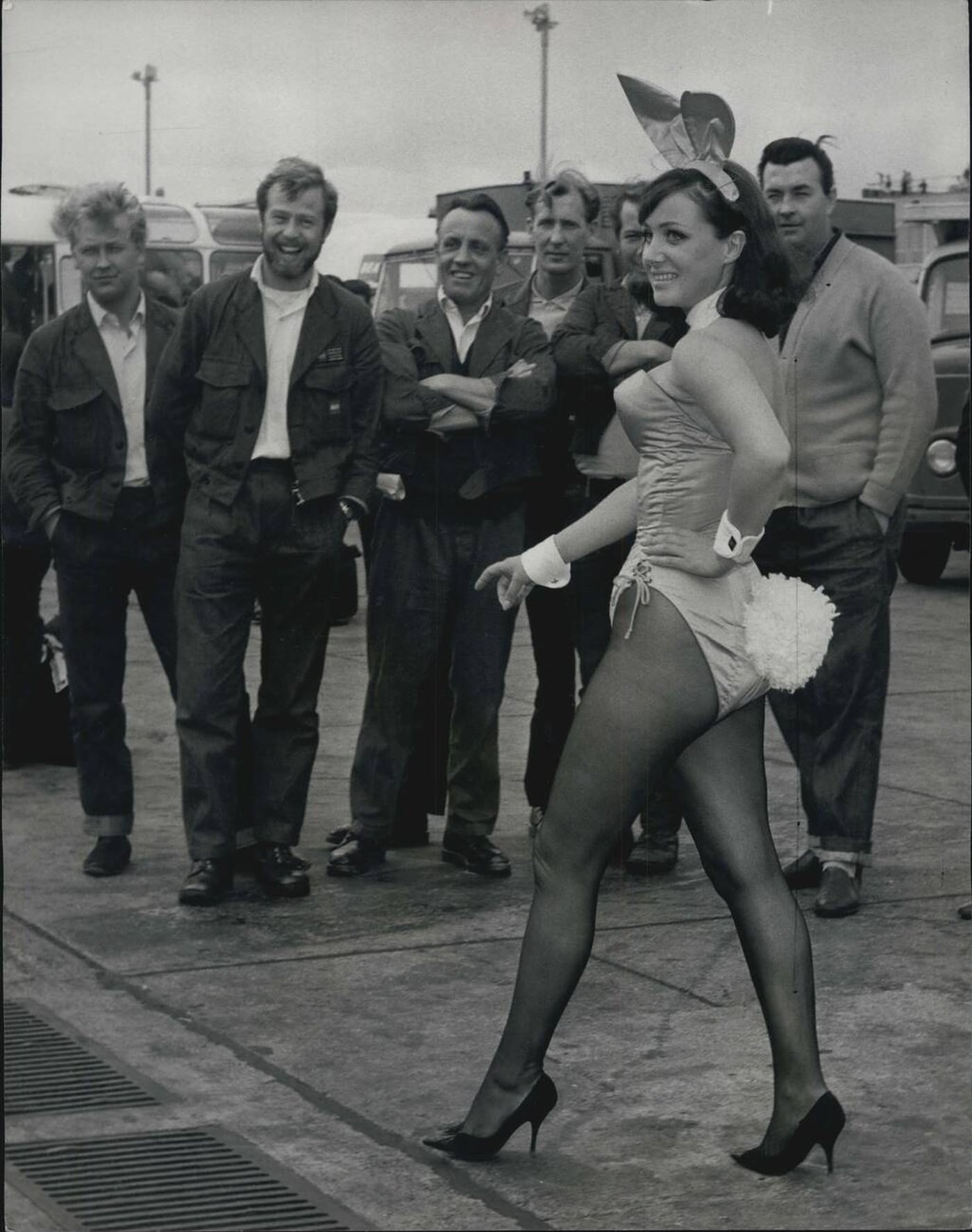Helga Schramm Arrives At London Airport To Begin Training As A Playboy Bunny At The London Playboy Club, 1966.