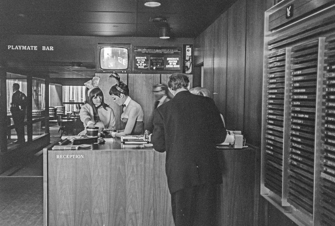Bunny Girls At London Play Boy Club, 1966.