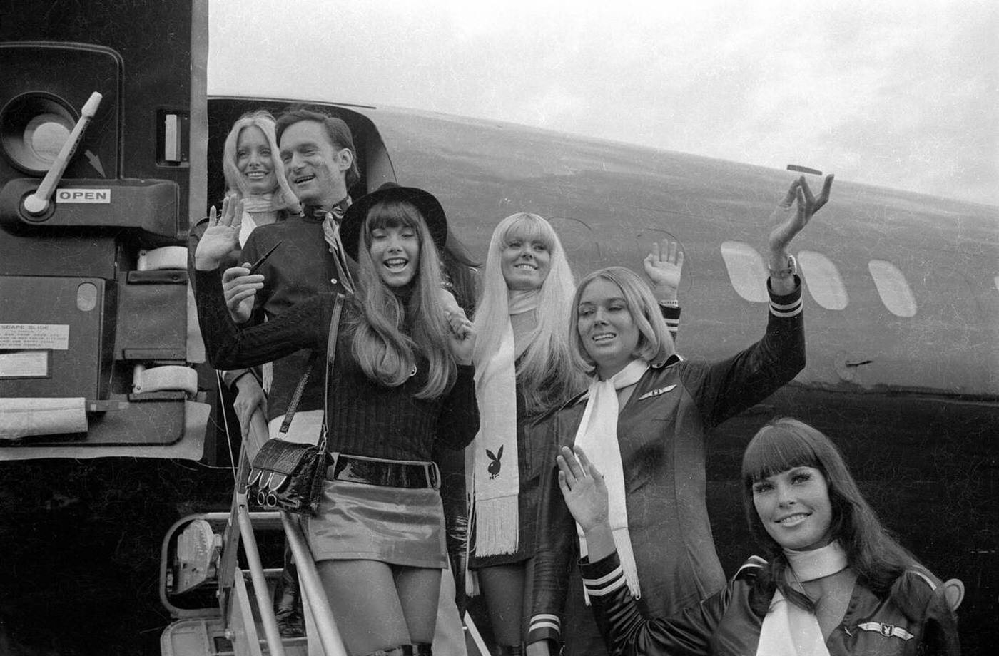 Arrival Of Hugh Hefner At The Munich-Riem Airport, 1970.