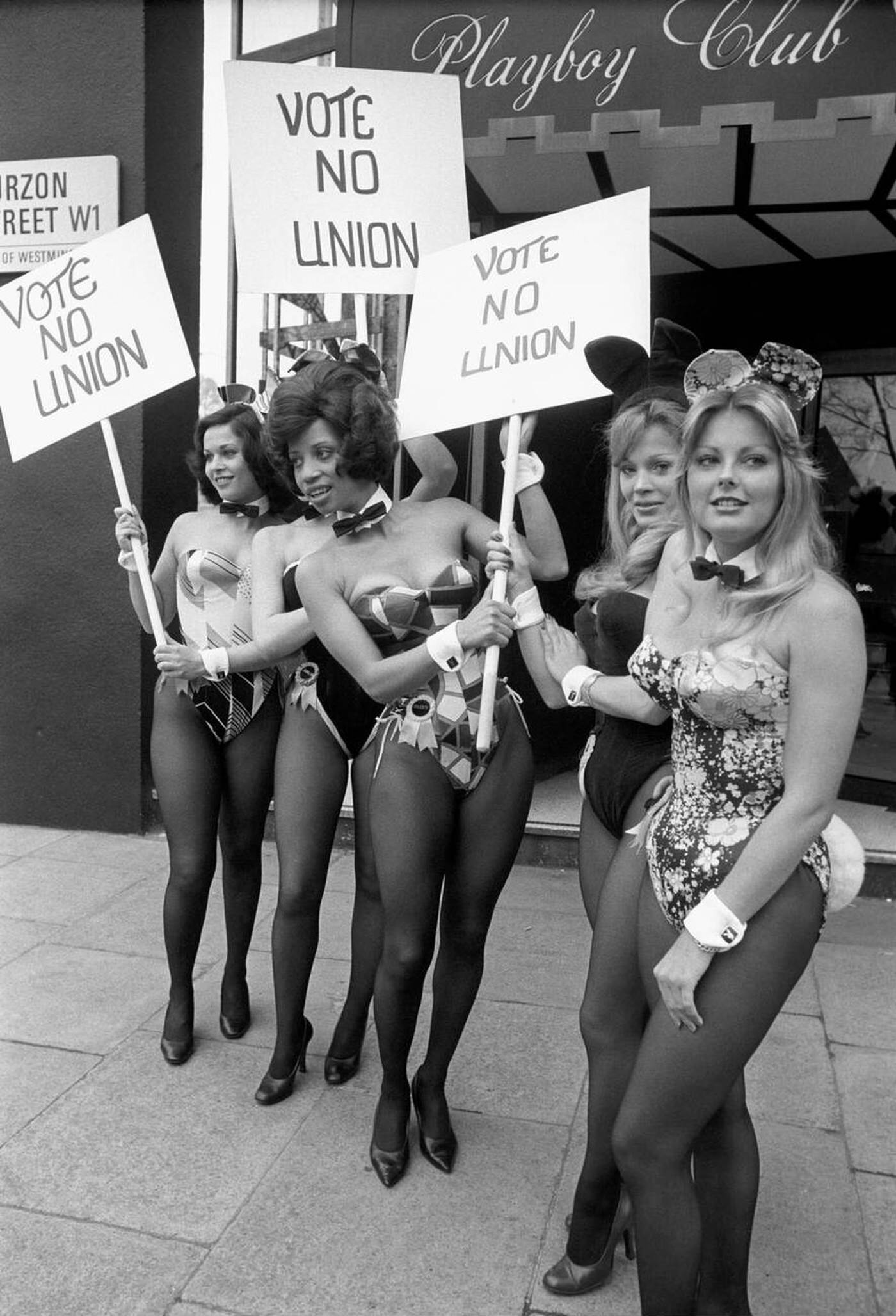 Bunny Girls, London, 1975.