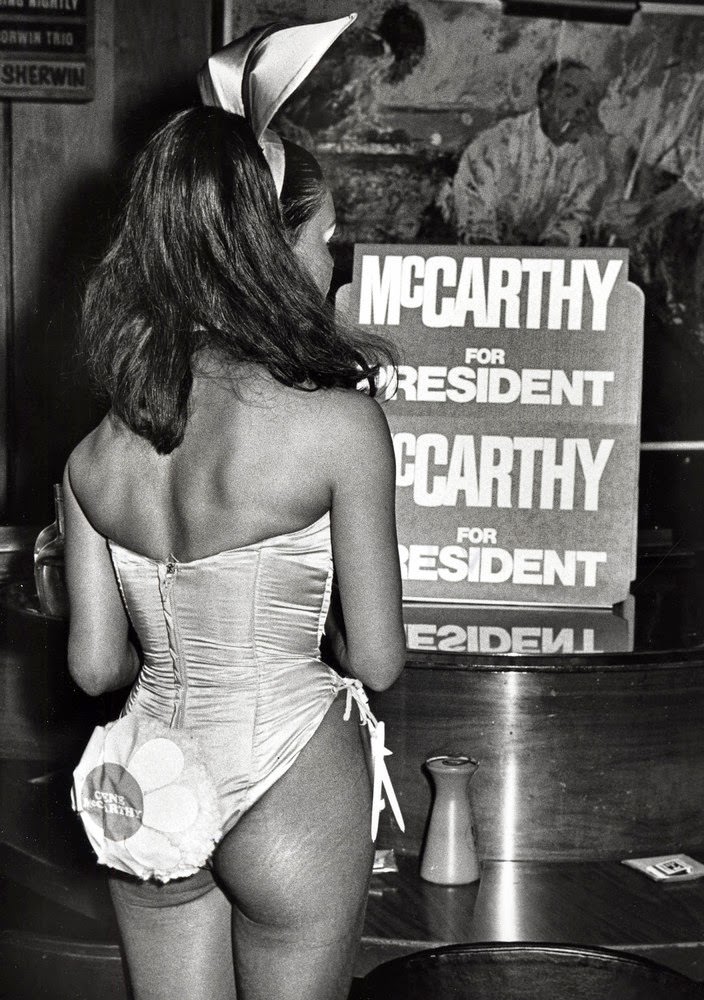 Playboy Bunny During Mccarthy Fundraising Dinner And Party At The Playboy Club In Beverly Hills, California.