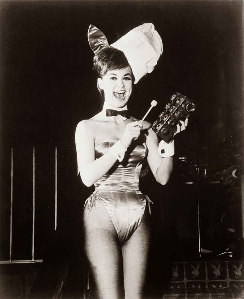Wanda Rings A Gong For Breakfast At Hugh Hefner'S Playboy Club, 1962.