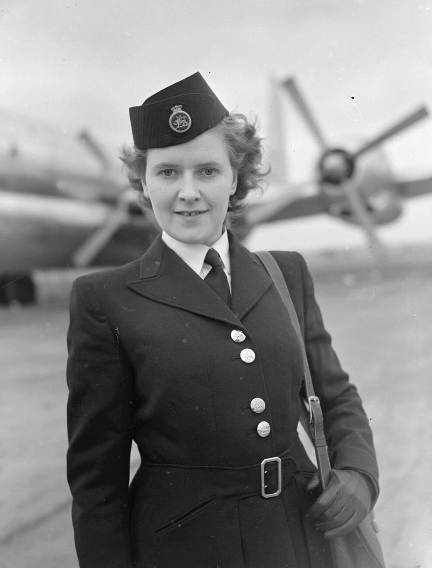 Margaret Edwards, One Of The Six New Air Stewardesses To Serve On B.o.a.c. Long Distance Craft, At London Airport: Susan Chandler, 1950.