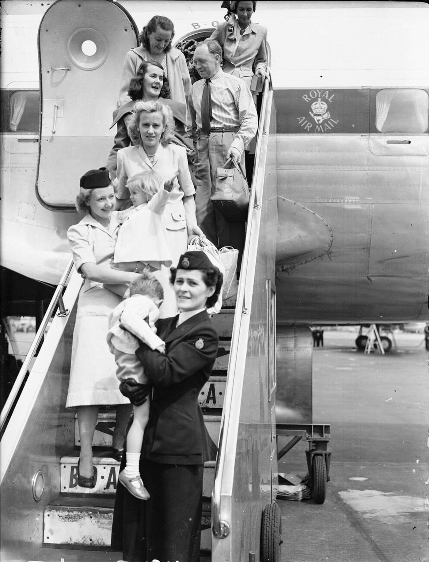 Employees Of The Anglo - Iranian Oil Company Arriving At London Airport, 1951.