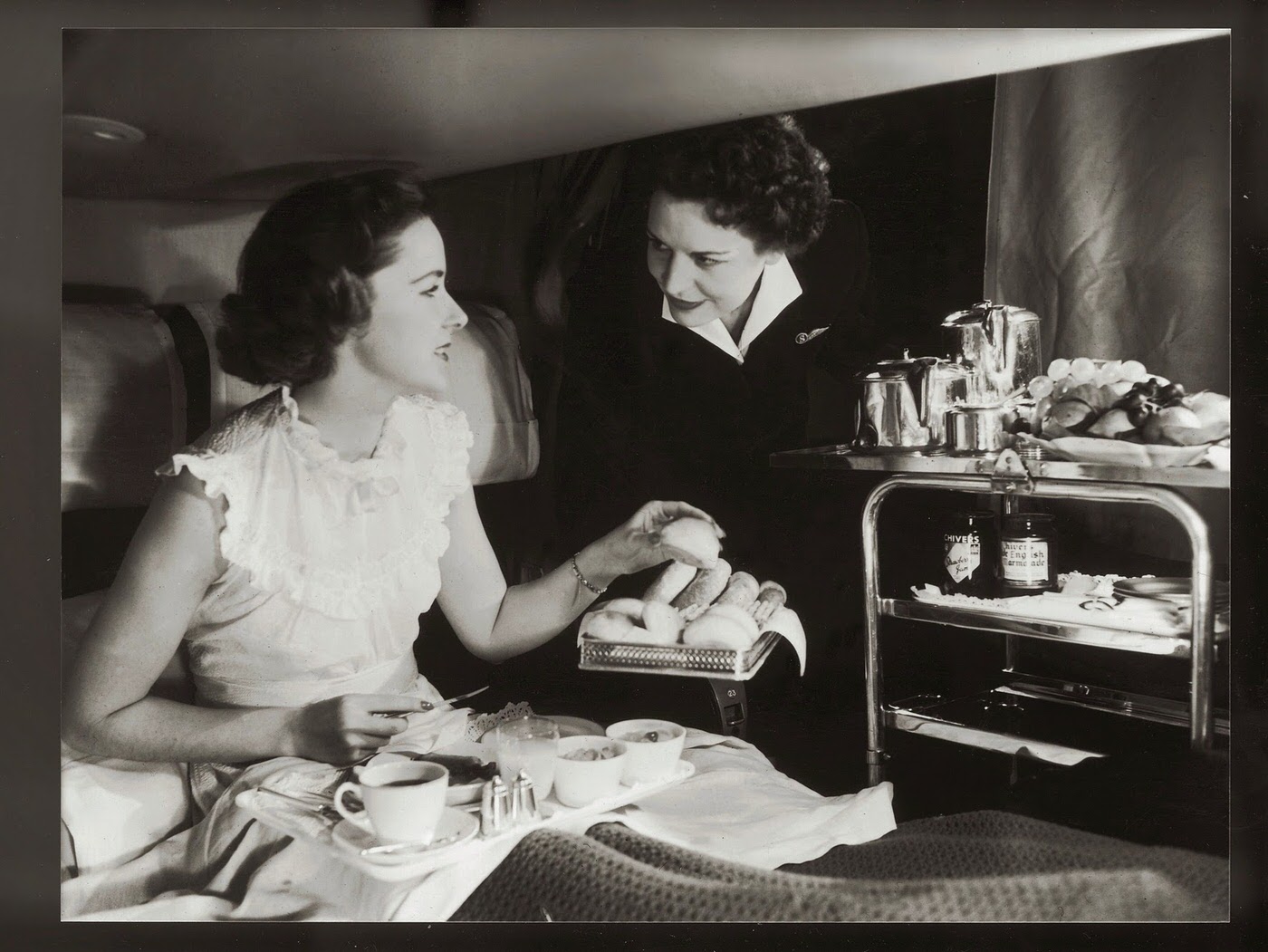 Boac Breakfast Crockery, Including Egg Cup, 1940S.