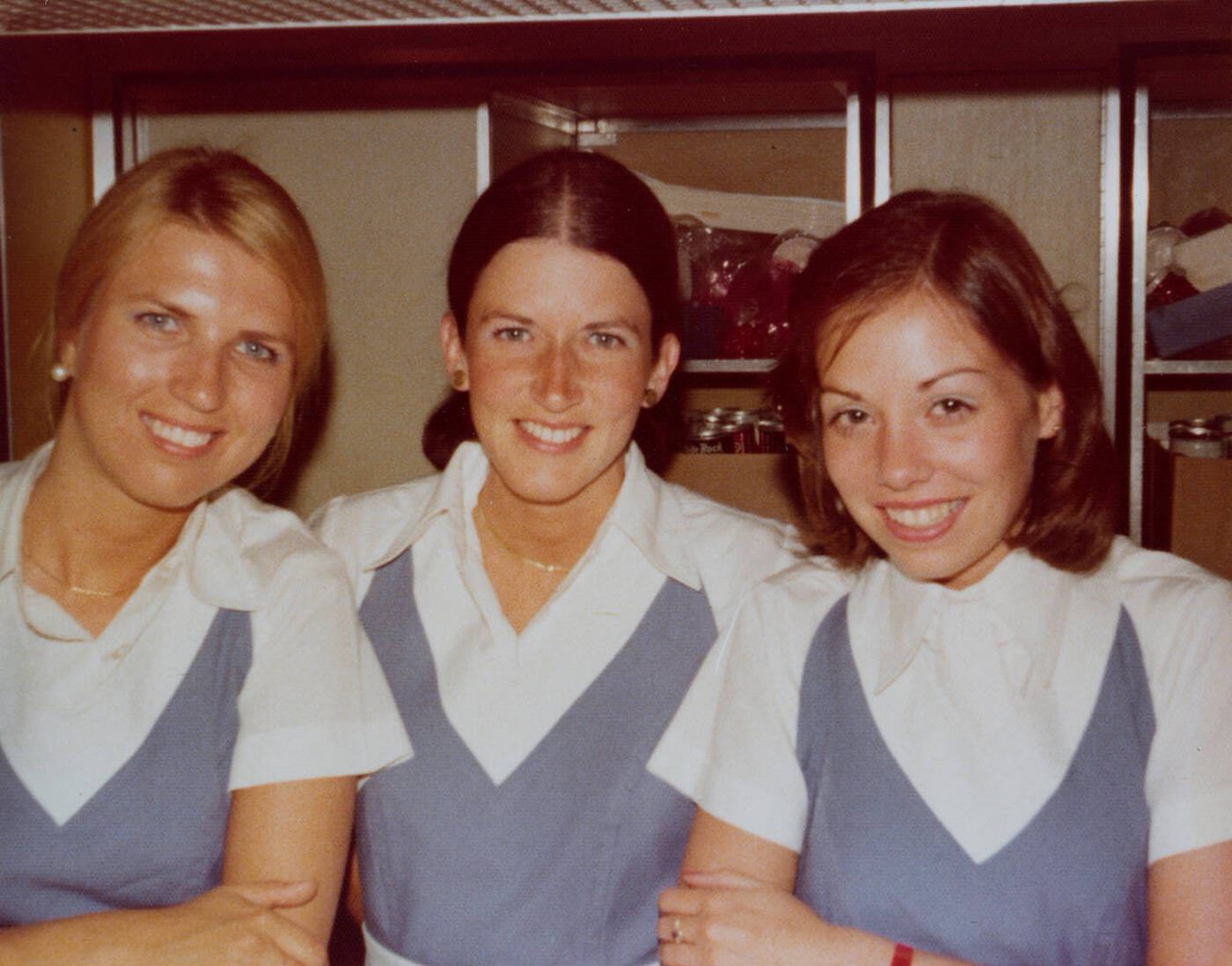 Vintage Pan American Flight Attendant Airline Crew, 1974.