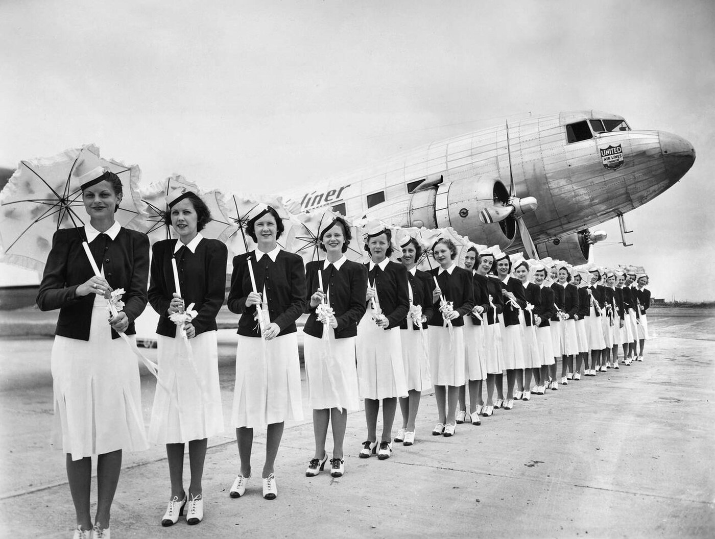 Stewardesses Of United Airlines, 1940.