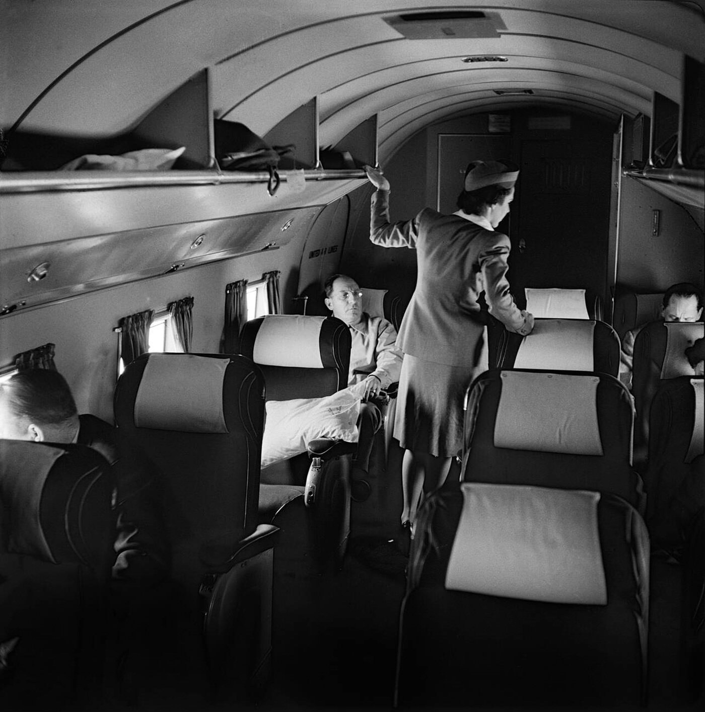 Aboard An Airliner En Route From Los Angeles To San Francisco, 1941.