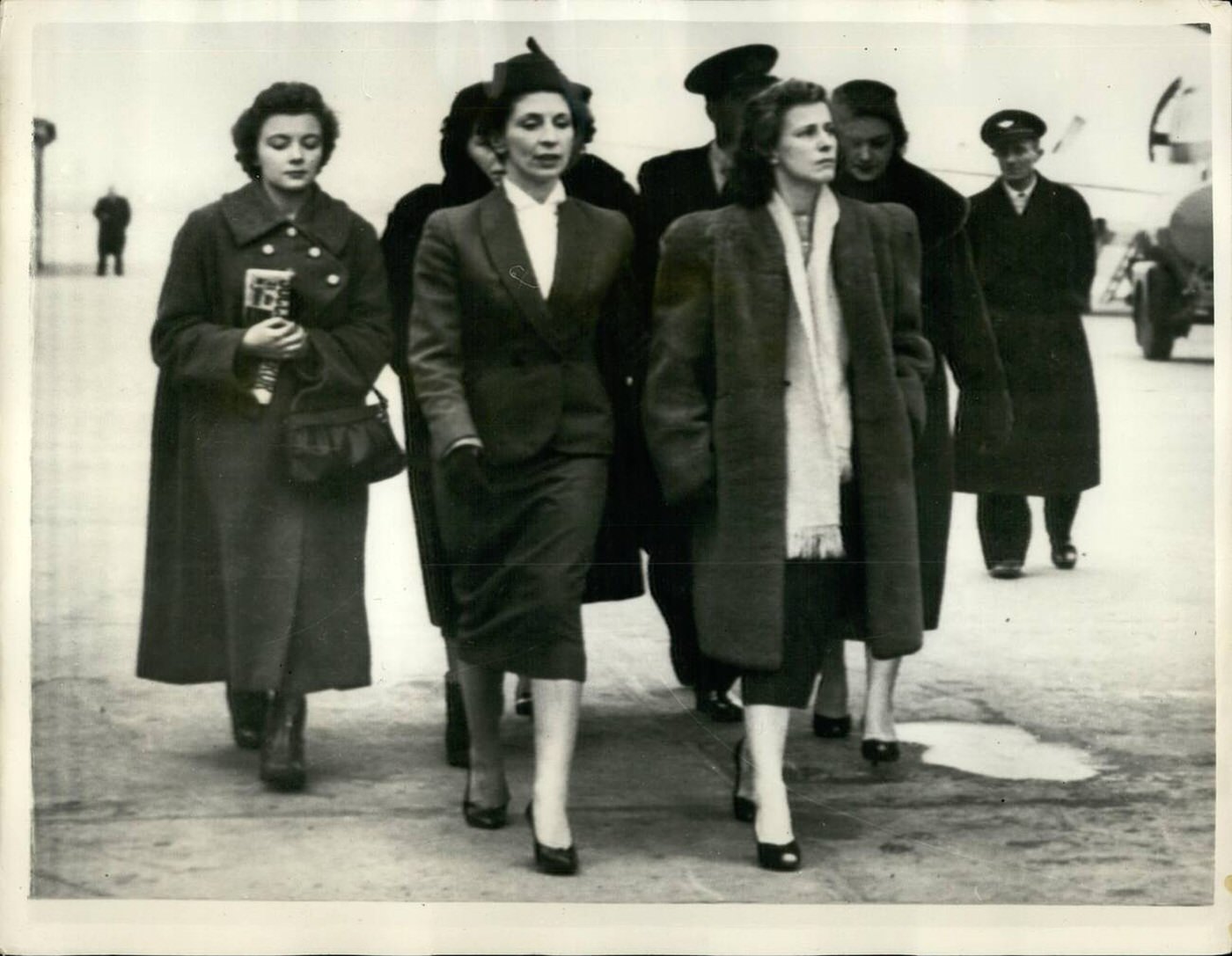 Wives Of Manchester United Football Team Members Leave Manchester For Munich To See Their Husbands Injured In The Plane Crash, 1945.