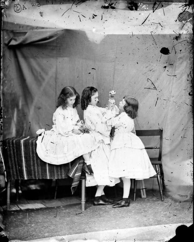 Edith Mary Liddell, Ina Liddell, And Alice Liddell In July 1860.