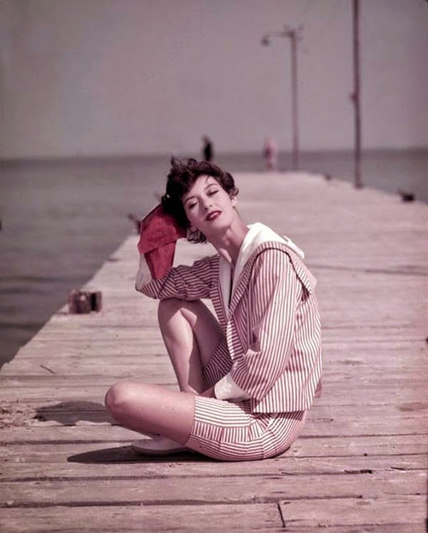 Barbara Mullen On The Boardwalk, St. Tropez, 1957