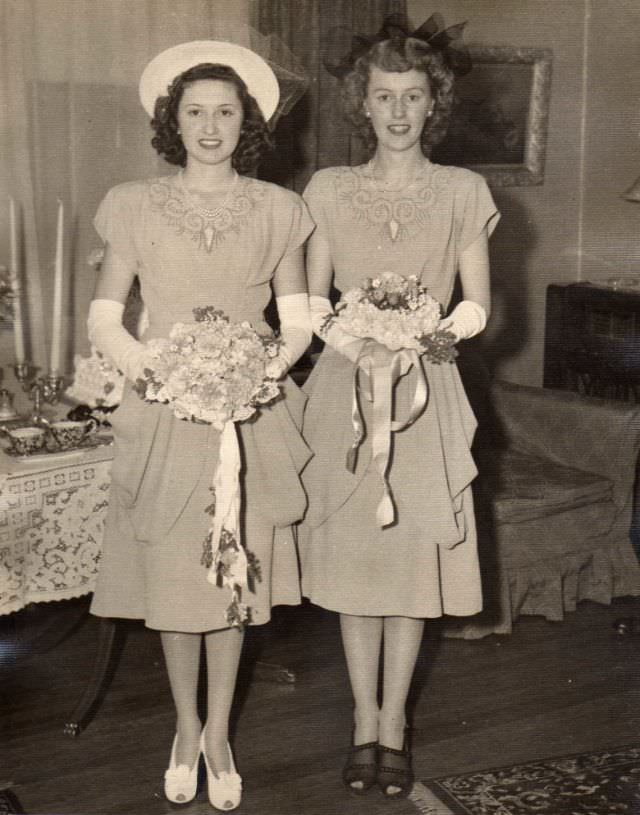 What Bridesmaids Wore In The 1940S: Vintage Wedding Photos And True Styles